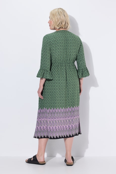 Mixed Geometric Print Dress