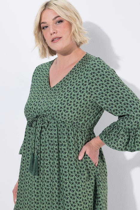 Mixed Geometric Print Dress