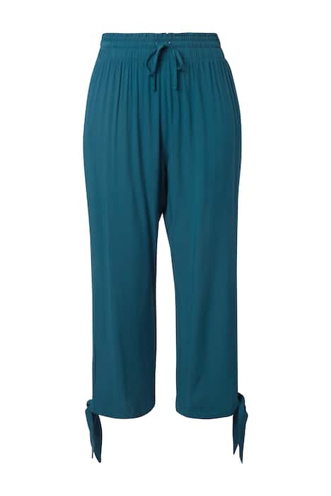 Kalhoty Rose, ozdobná mašle, široké nohavice, elastický pas