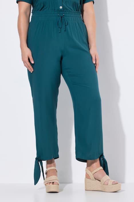 Eco Viscose Split Leg Elastic Waist Pants