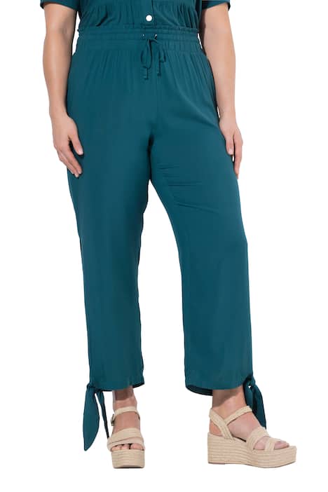 Kalhoty Rose, ozdobná mašle, široké nohavice, elastický pas