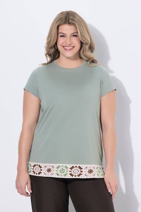 Eco Cotton Crochet Trim Tee