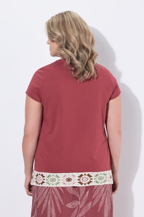 Eco Cotton Crochet Trim Tee