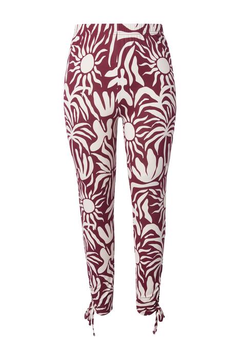 Legíny, listy, řasení, elastický pas, bio-bavlna