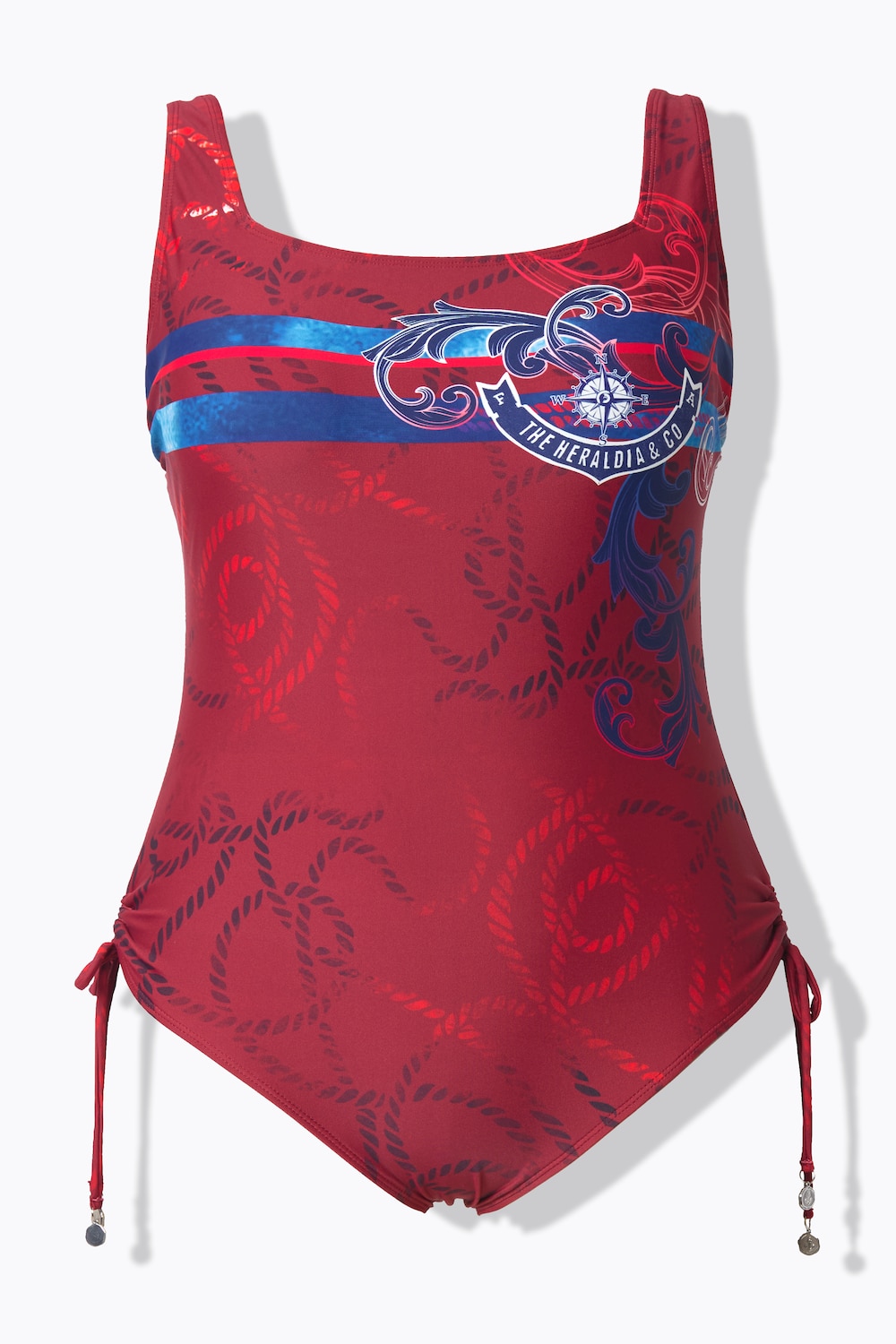 Stora storlekar Baddräkt, Dam, röd, storlek: 54/56, Polyester/Syntetfibrer/Elastan, Ulla Popken