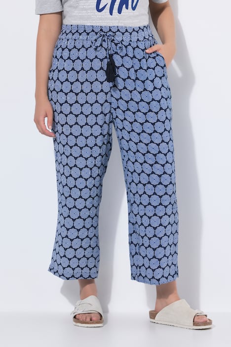 Culotte Rose, weites, gerades Bein, Elastikbund