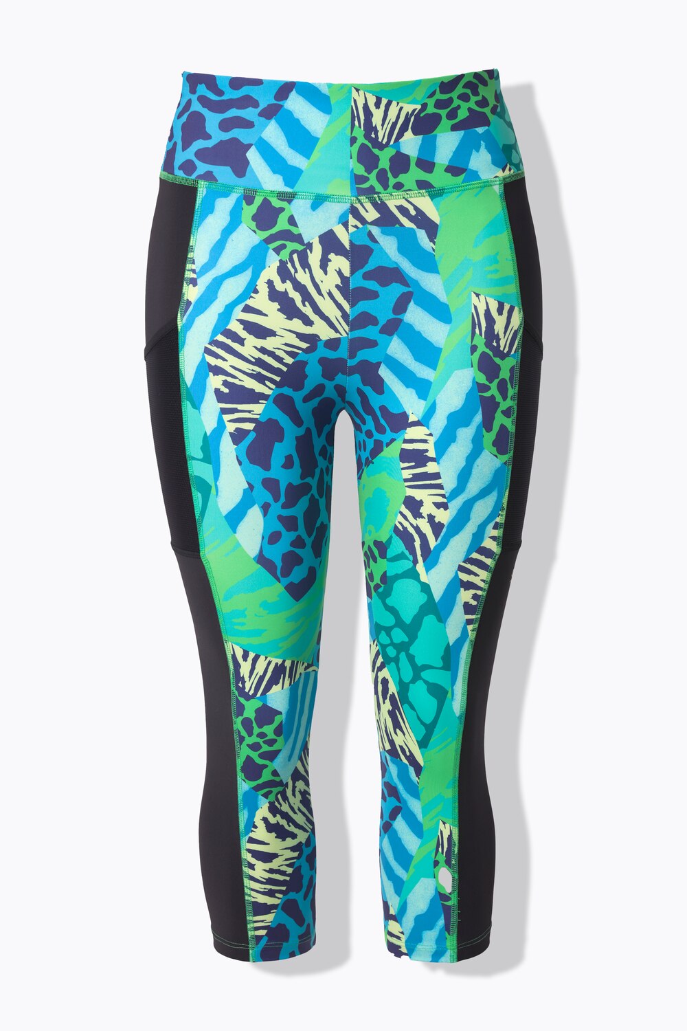Stora storlekar Caprileggings, Dam, grön, storlek: 54/56, Elastan, Ulla Popken