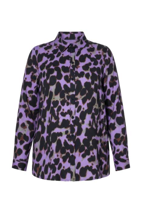 Košilová halenka, Boxy střih, barevný leopardí vzor