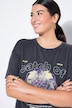 T-Shirt, Grapes Print, Vintage Look, Halbarm