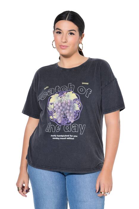 Tričko, potisk Grapes, vintage vzhled, krátké rukávy