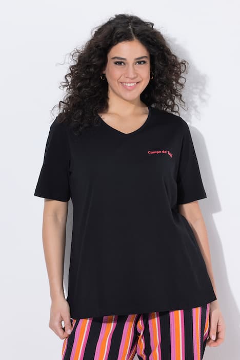 Tričko, Dolce Vita, klasický střih, V výstřih, polodlouhý rukáv