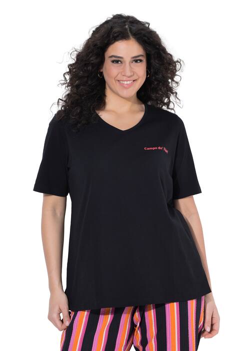 Tričko, Dolce Vita, klasický střih, V výstřih, polodlouhý rukáv