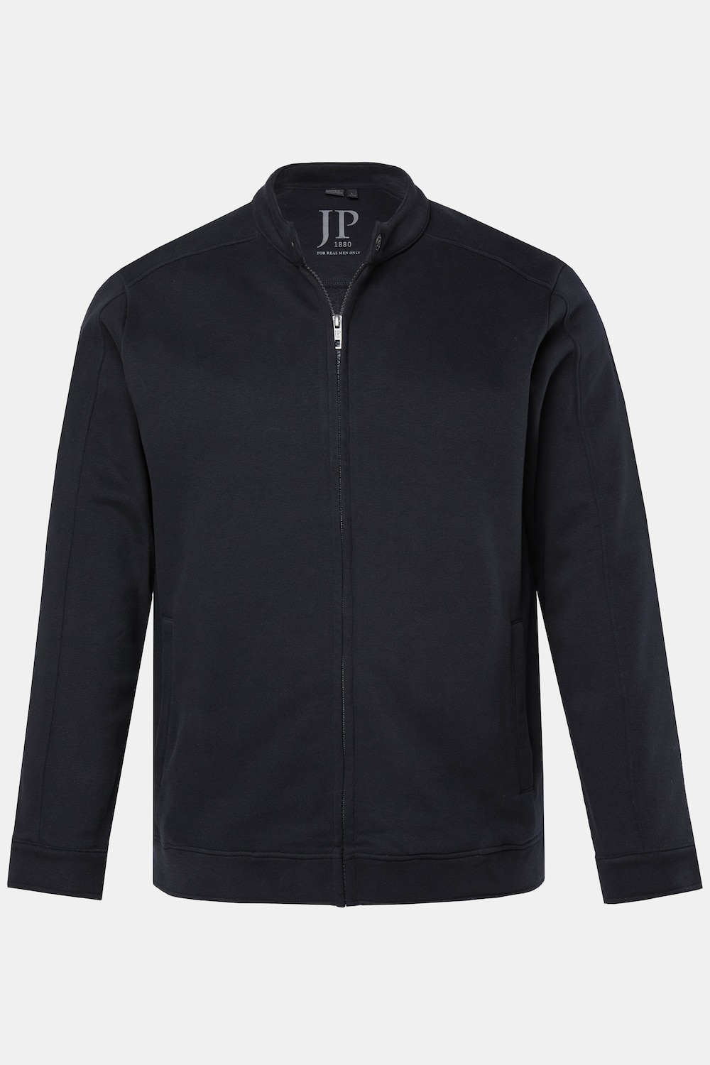 JP1880 Sweatjacke, Bikerjacke, Stehkragen, Zipper, bis 8 XL