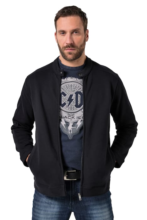 Mikina, motorkářský style, stojáček, zip, až 8XL