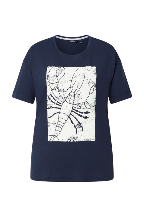 Tričko, motiv humra, kulatý výstřih, polo rukávy, směs modalu