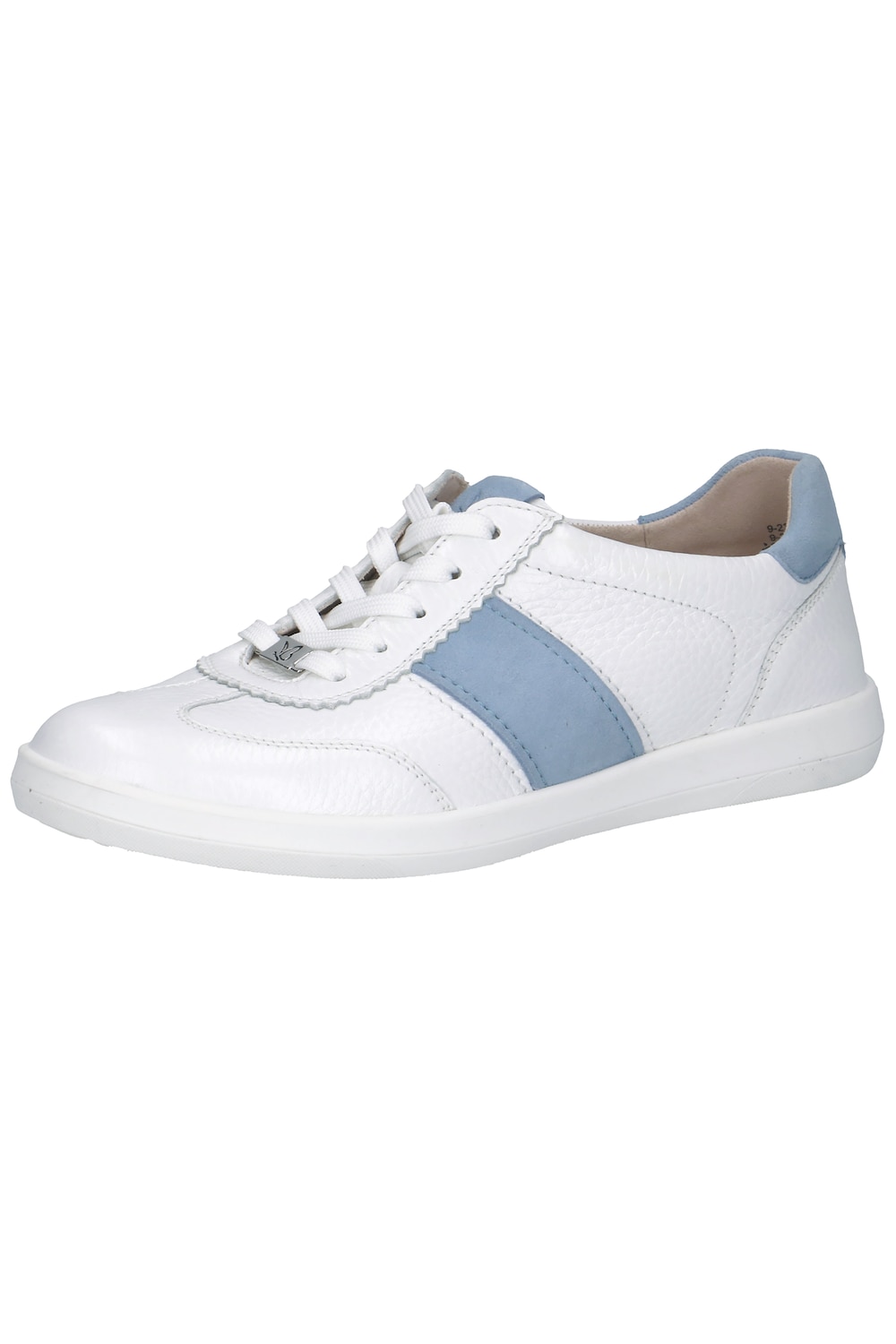 Stora storlekar Caprice Skinnsneakers i hjortskinn, Dam, vit, storlek: 38, Läder/Annat, Ulla Popken
