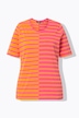 T-shirt, paski, klasyczny krój, okrągły dekolt, rękaw 1/2, mieszanka modalu