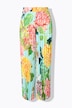 Plissee-Hose, Blüten, weites Bein, Elastikbund