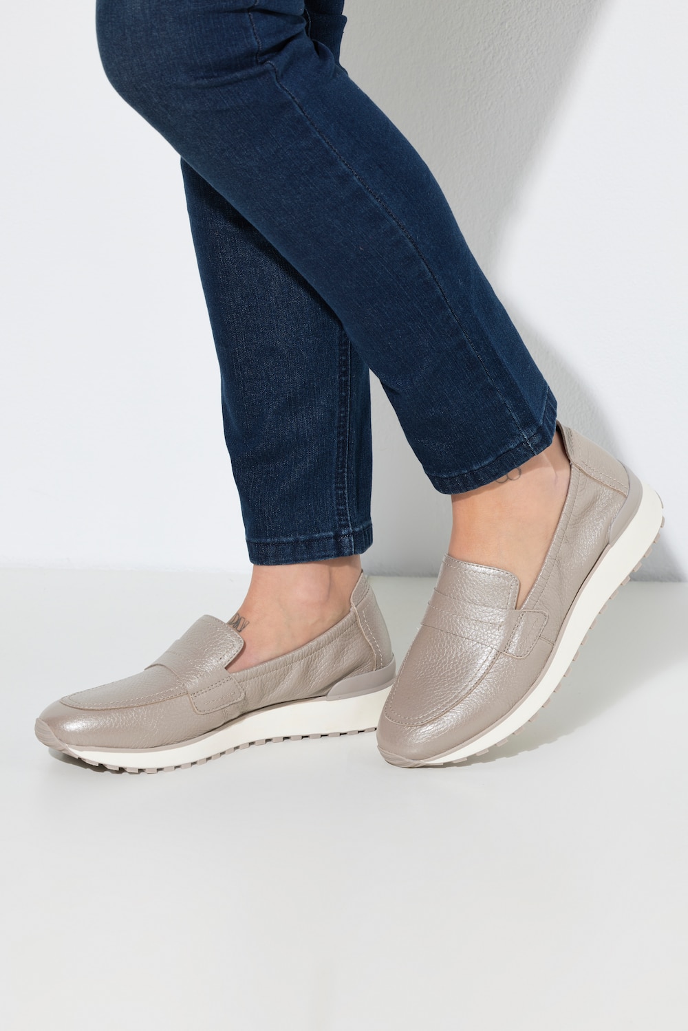 Caprice hertenleer-mocassins, uitneembaar voetbed, wijdte G