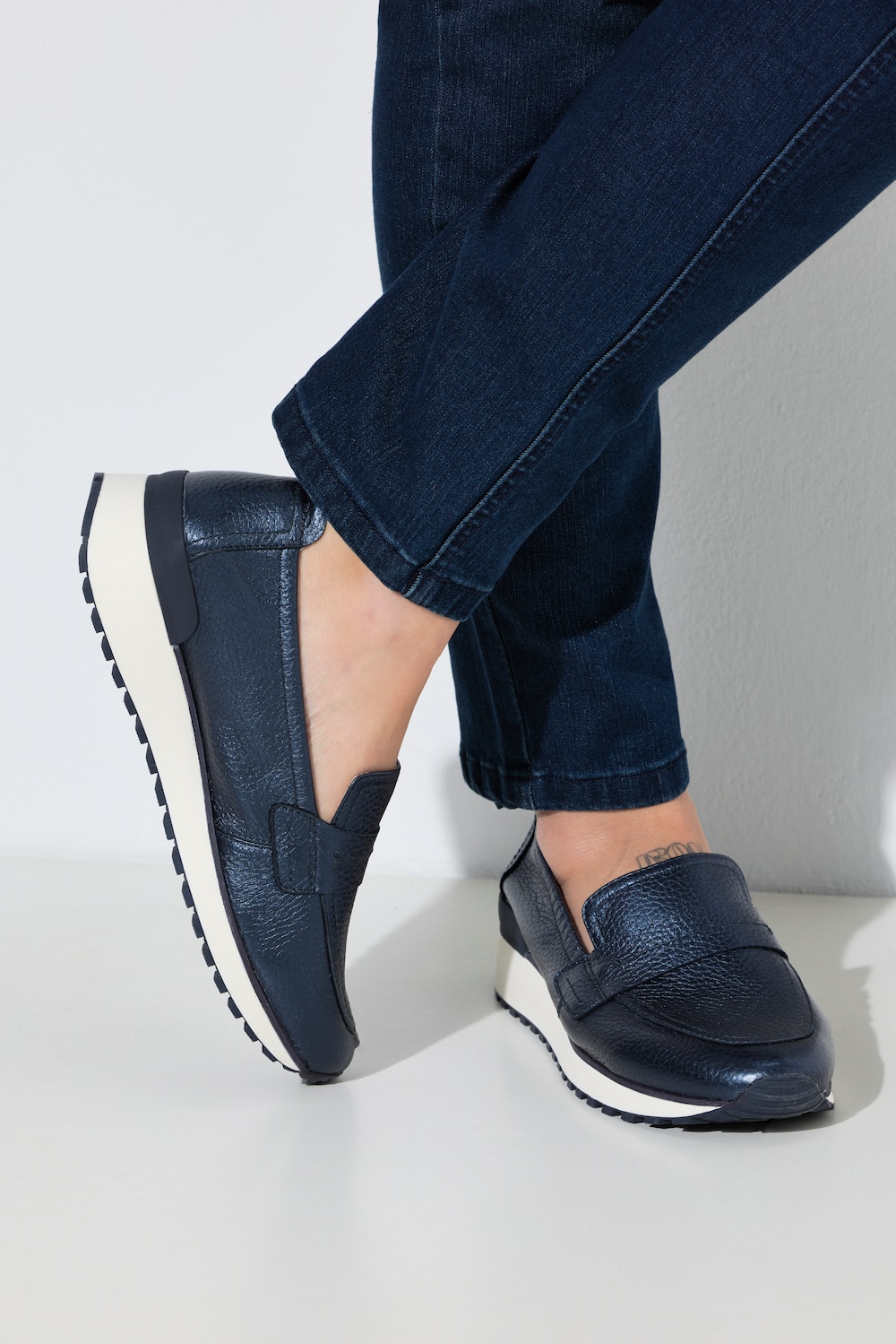 Caprice hertenleer-mocassins, uitneembaar voetbed, wijdte G