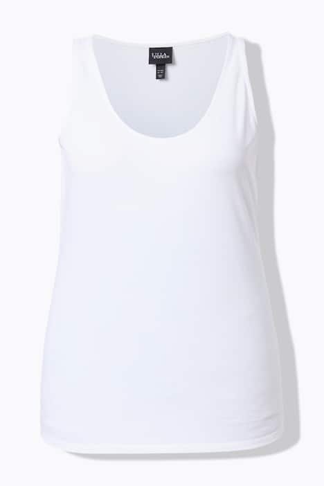 Podkoszulka, wąski krój, okrągły dekolt, bez rękawów