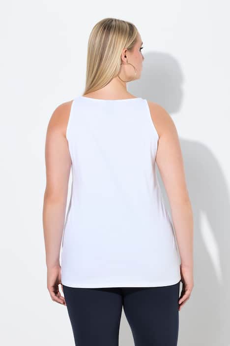 Podkoszulka, wąski krój, okrągły dekolt, bez rękawów