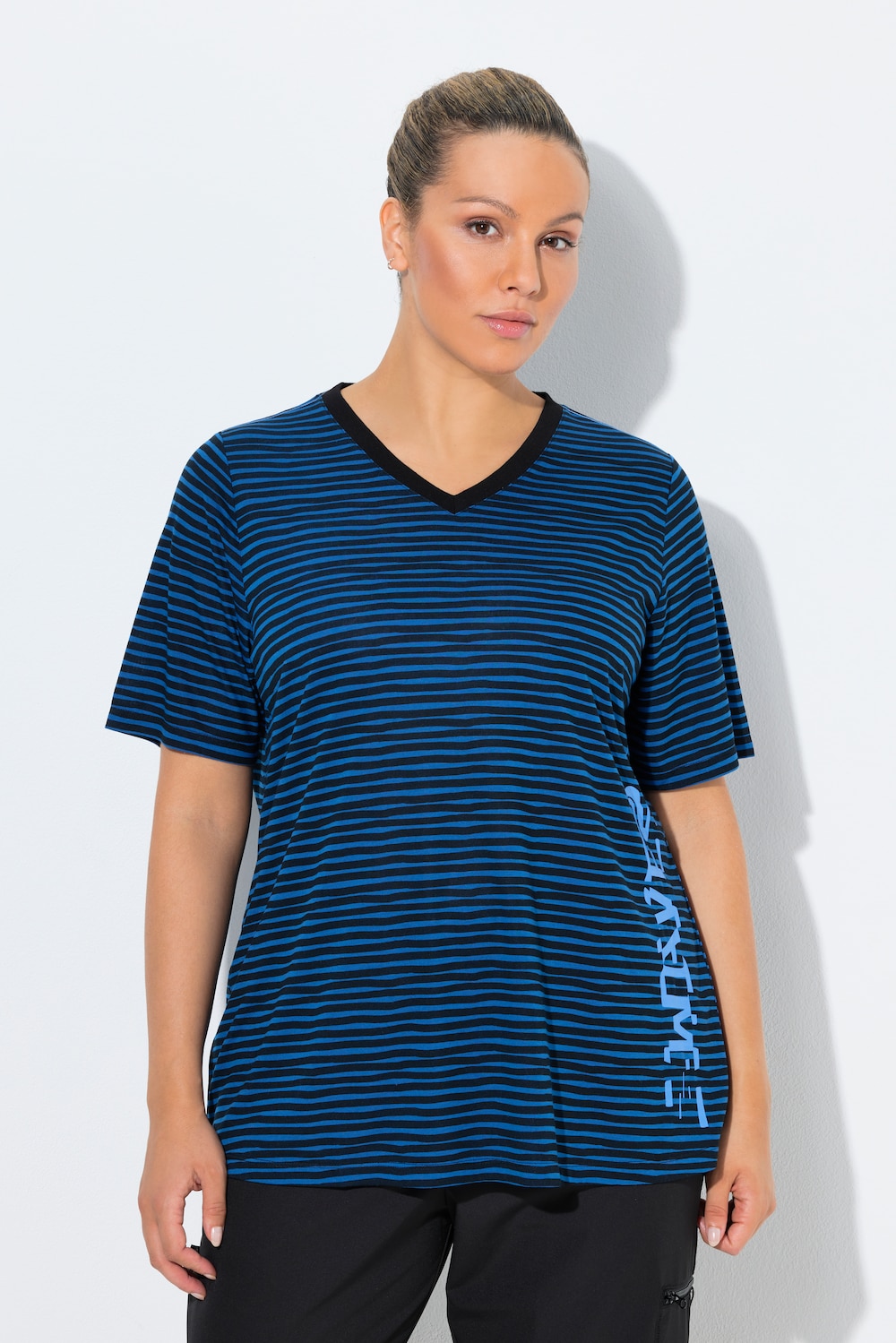 Große Größen Funktionsshirt, Damen, blau, Größe: 54/56, Polyester/Viskose, Ulla Popken