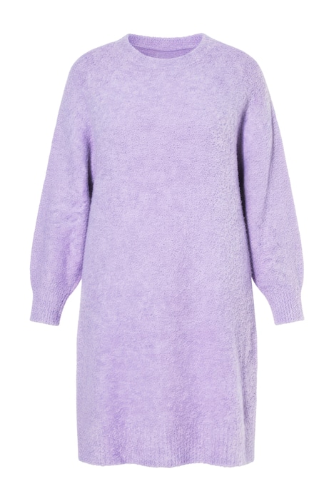 Úpletové šaty, oversize, flaušový úplet, dlouhé rukávy