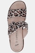 Caprice Leder-Pantoletten, Leomuster, Weite G