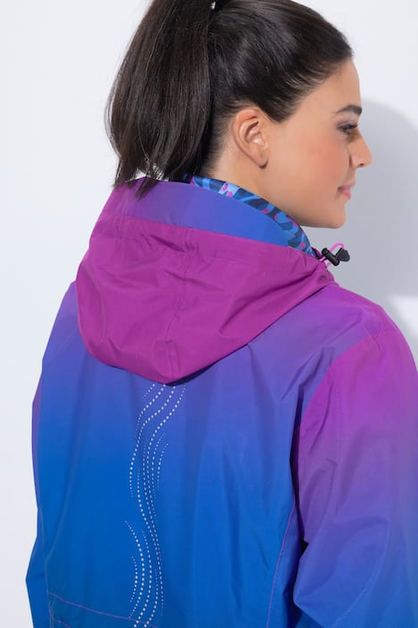 Regenjacke, leicht, wasserdicht, Kapuze, Zipptaschen