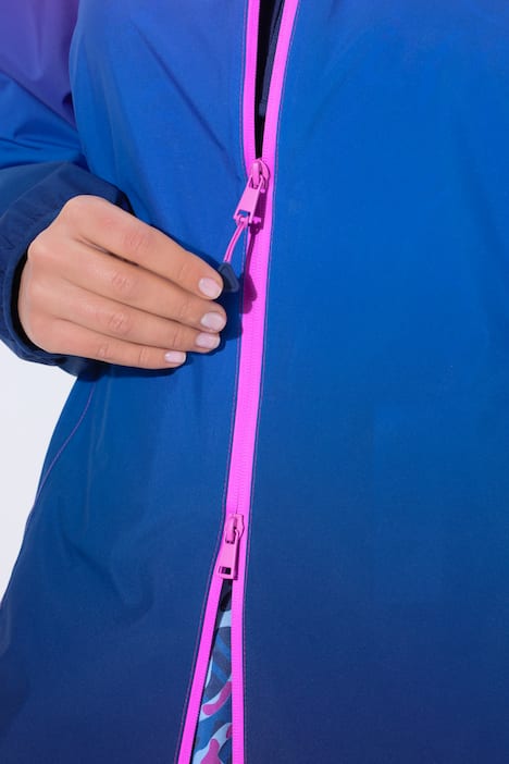 Regenjacke, leicht, wasserdicht, Kapuze, Zipptaschen