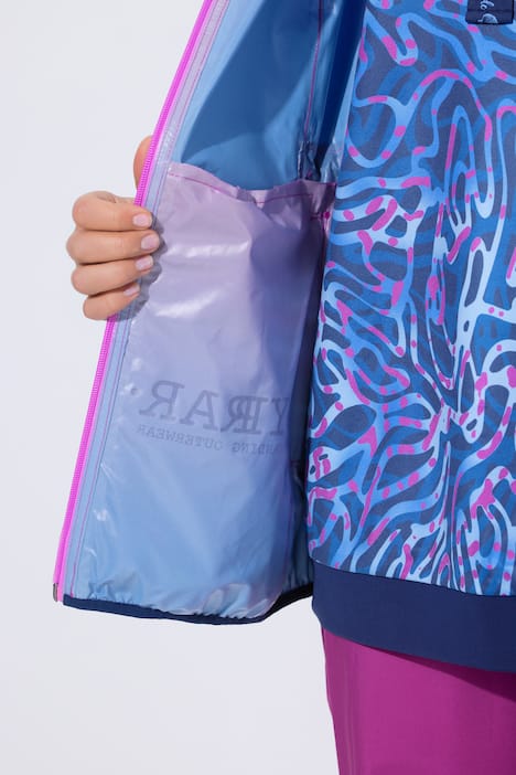 Regenjacke, leicht, wasserdicht, Kapuze, Zipptaschen