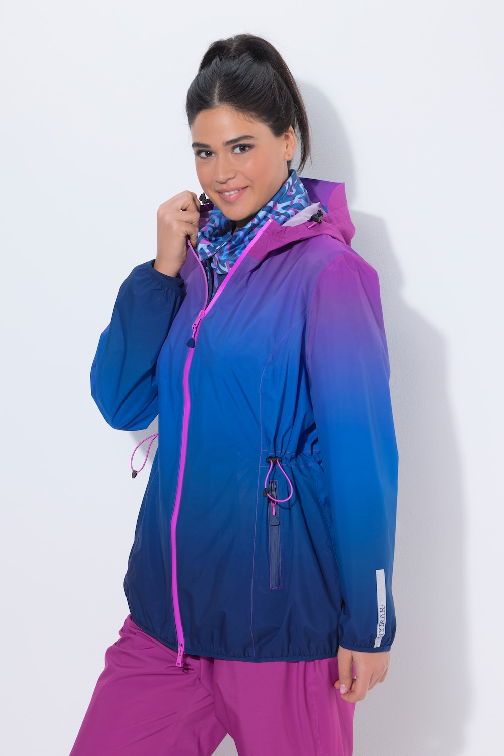 Regenjacke, leicht, wasserdicht, Kapuze, Zipptaschen