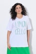 T-shirt, limoncello, oversized, V-hals, korte mouwen
