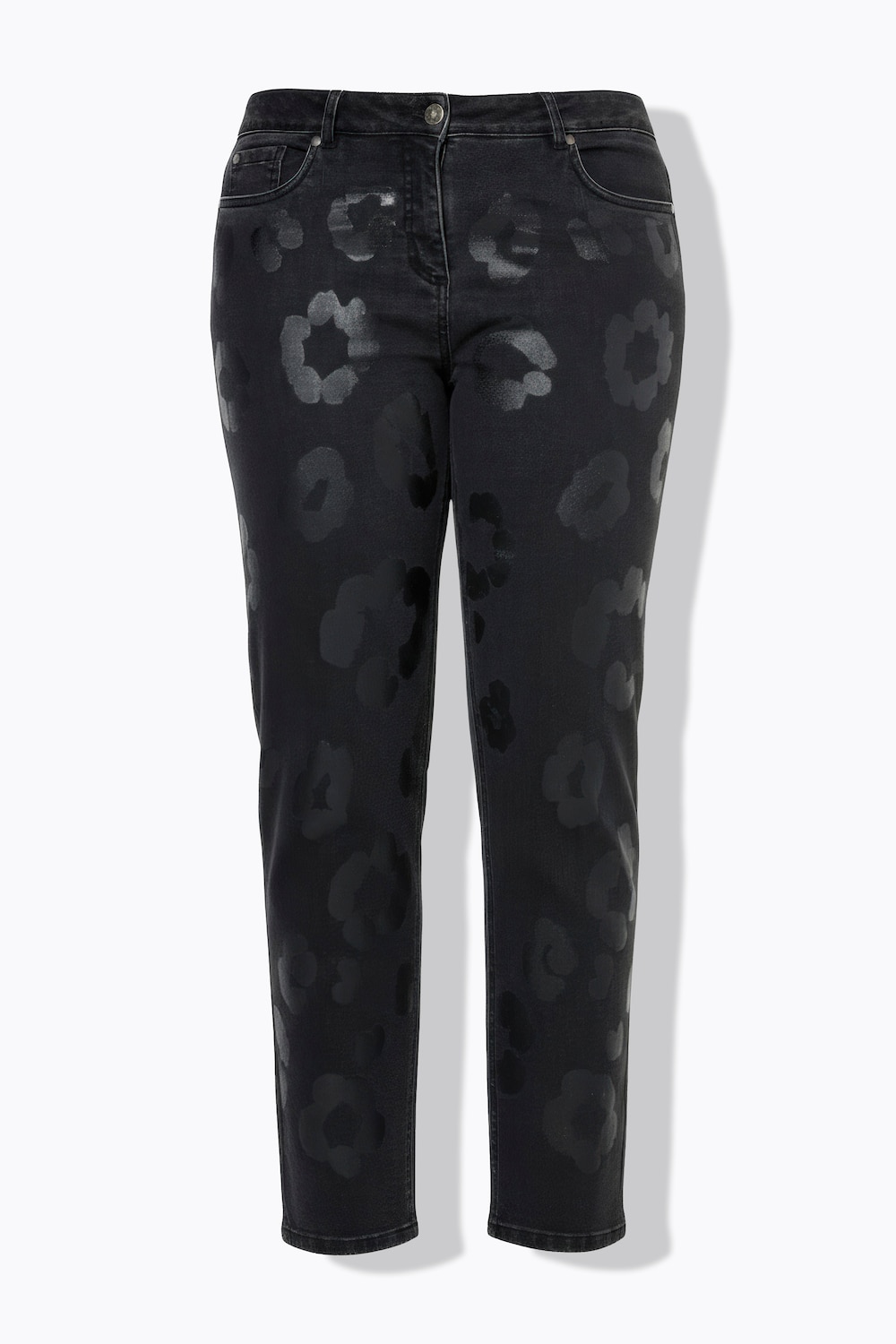 Stora storlekar Boyfriend-Jeans, Dam, svart, storlek: 58, Bomull, Angel of Style