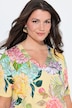 Slinky shirt, bloemen, A-lijn, V-hals, korte mouwen