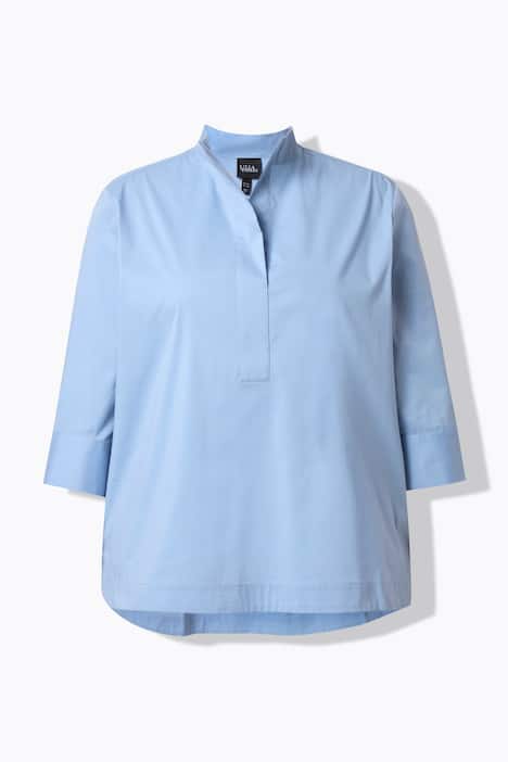 Bluse, Blende, Stehkragen, 3/4-Arm