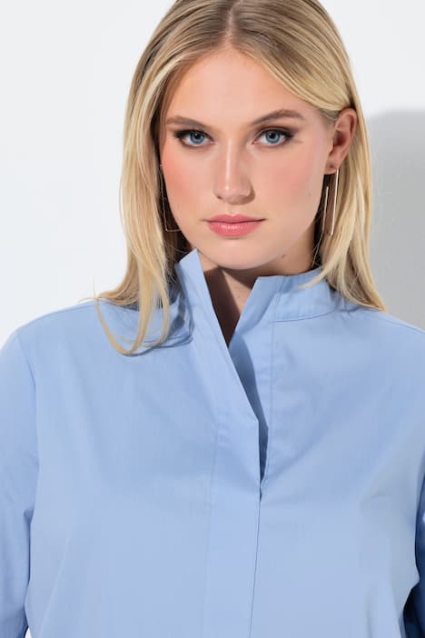 Bluse, Blende, Stehkragen, 3/4-Arm