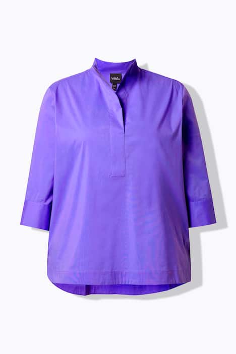 Bluse, Blende, Stehkragen, 3/4-Arm