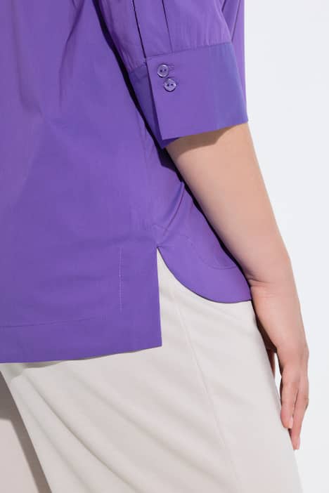 Bluse, Blende, Stehkragen, 3/4-Arm