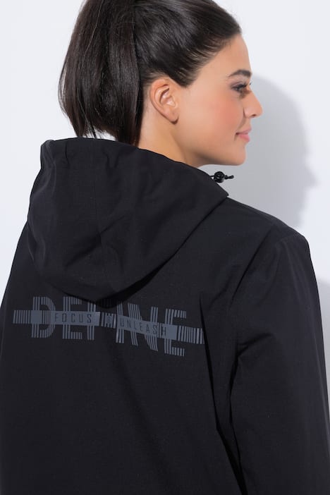 Funktionel jakke, vandtæt, reflektortryk, hætte