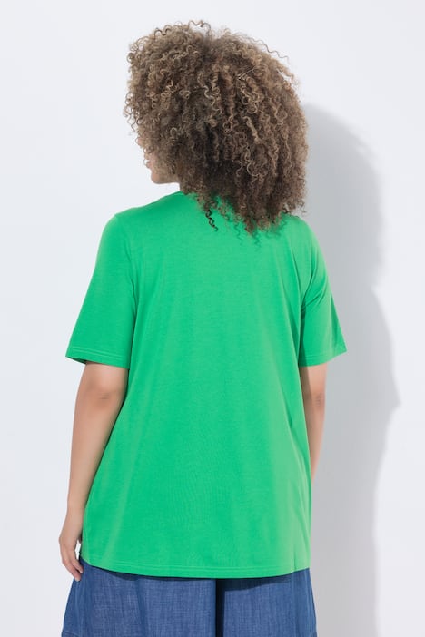 T-Shirt, Zitrone, A-Linie, Rundhals, Halbarm, Modalmix