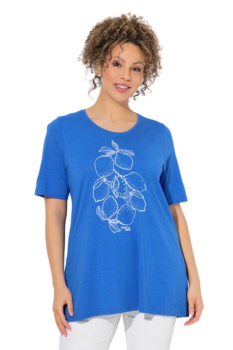 Tričko, citron, áčkový střih, kulatý výstřih, polodlouhý rukáv, směs modalu