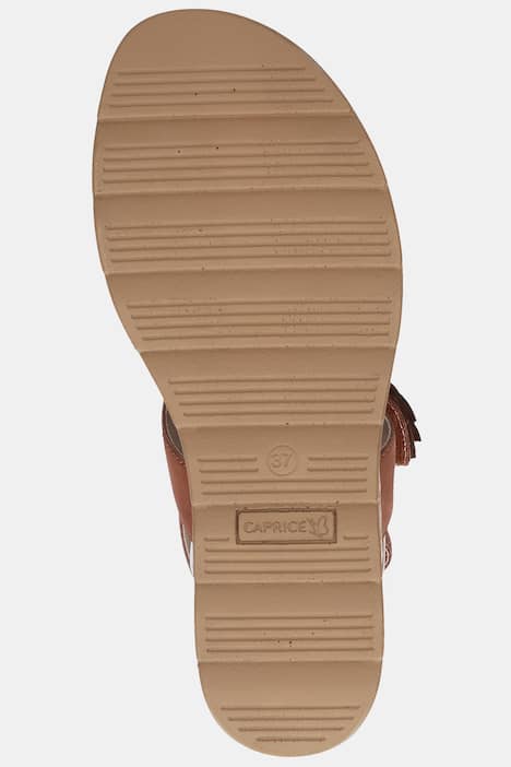 Caprice Leder-Sandaletten, Blüten, Klett, Weite G