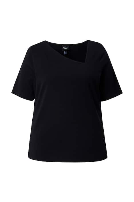 Tričko, Classic, asymetrický výstřih do V, krátké rukávy