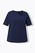 T-shirt coupe Classic Fit, col en V asymétrique et manches courtes