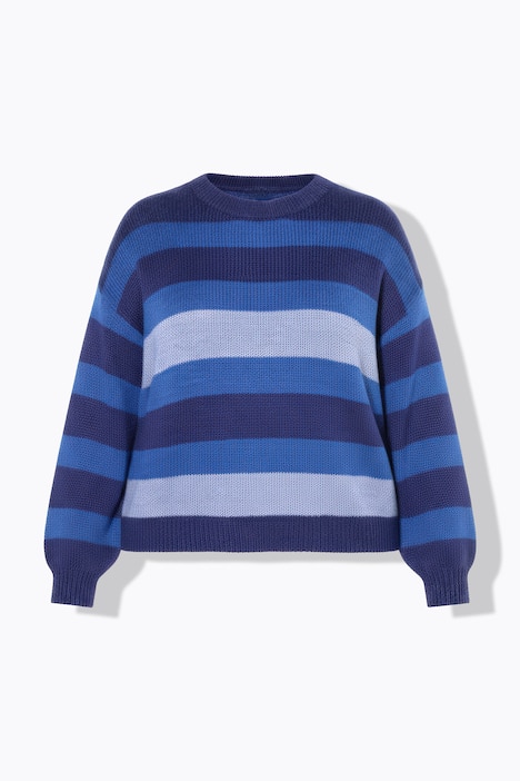 Pullover, Loose Fit, Blockstreifen, Ballon-Langarm