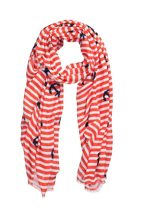 Šál, pruhy, kotva