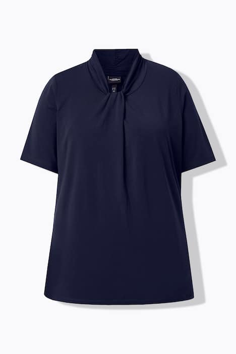 Lyocell Knot Collar T-Shirt Blouse