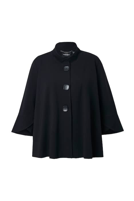 Punto mikina, volný A střih, stojáček, 3/4 rukávy